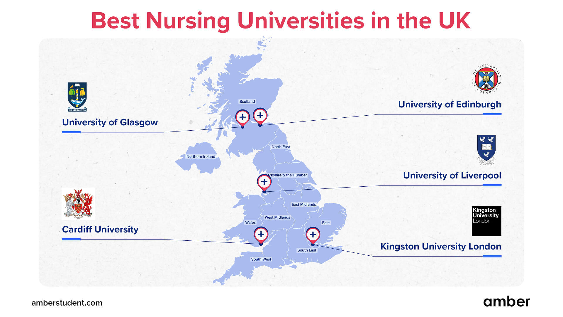 universities on the UK map