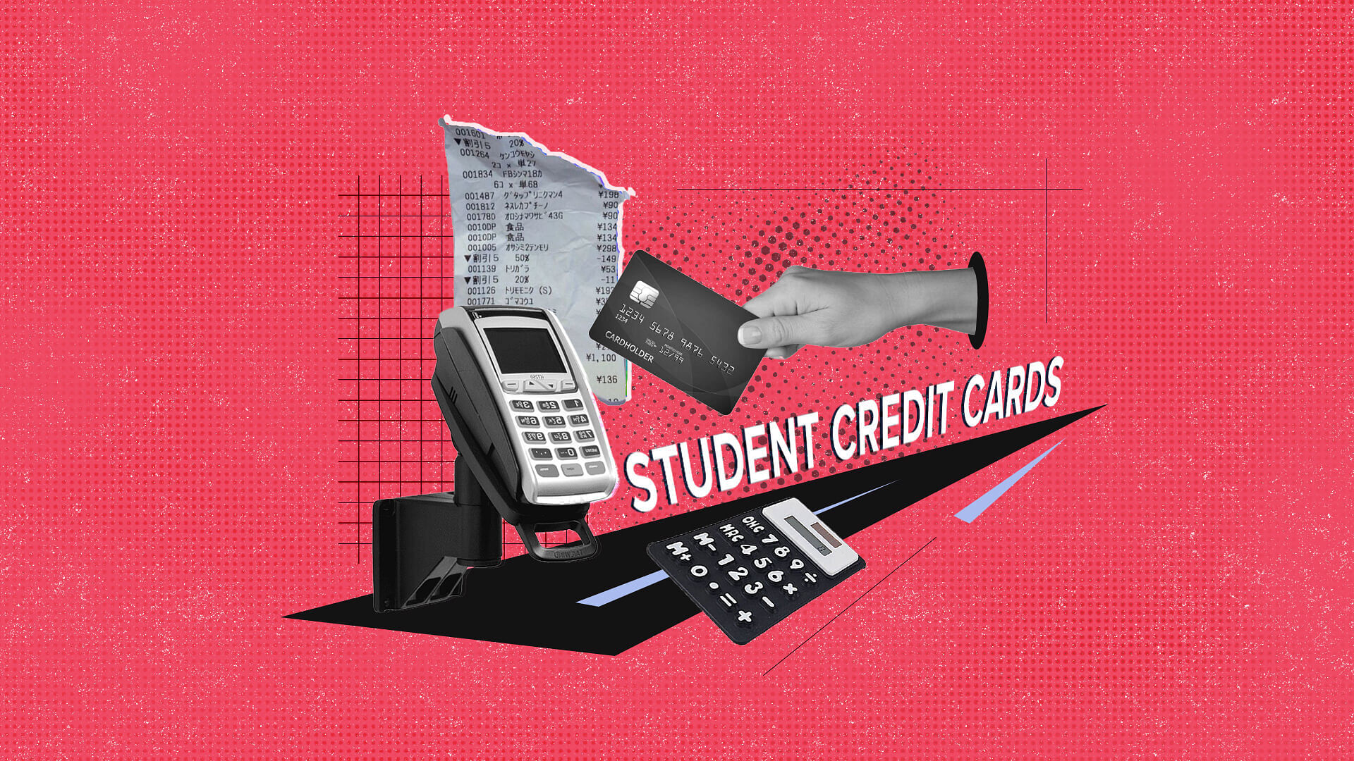 Student with a credit card 