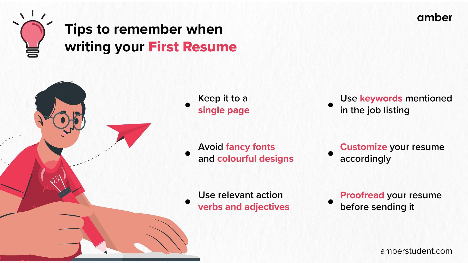 Tips to remember for first resume