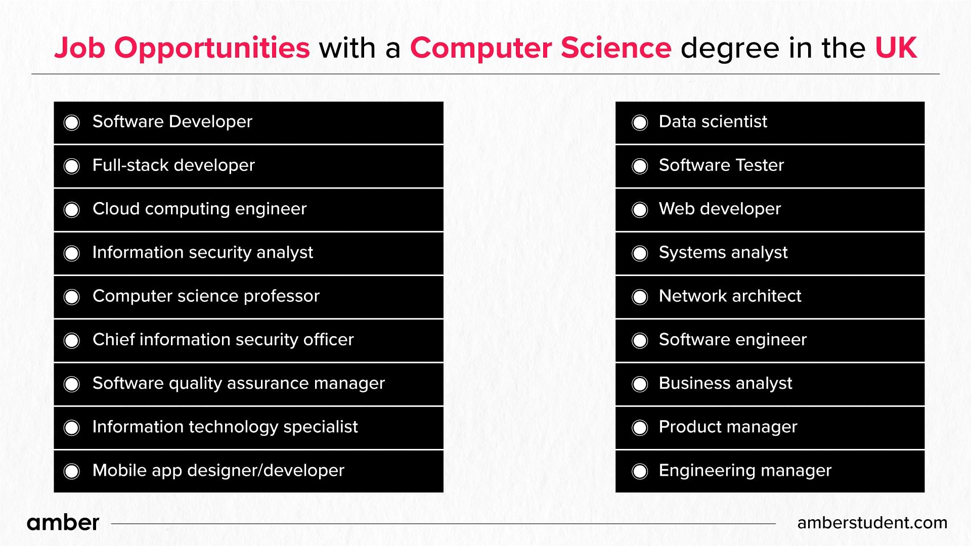 Job opportunities with a computer science degree in UK