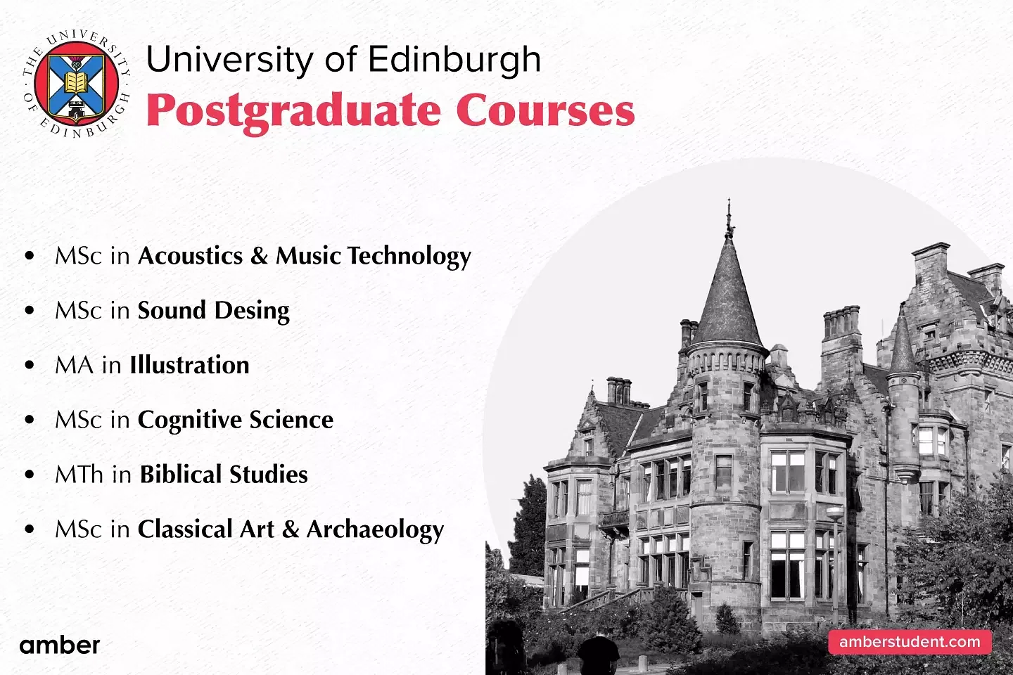 Postgraduate courses at the University of Edinburgh