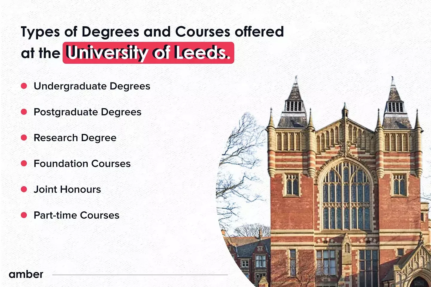 Types of degrees and courses offered at the University of Leeds