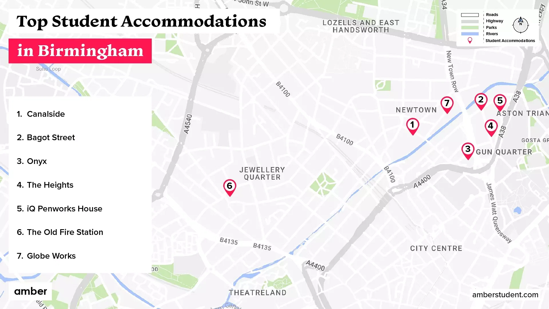 Top student accommodations in Birmingham