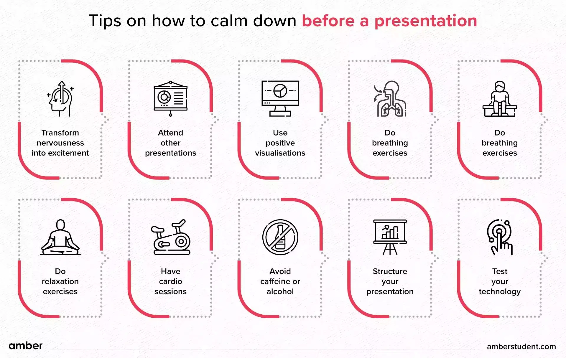 tips on how to calm down before a presentation