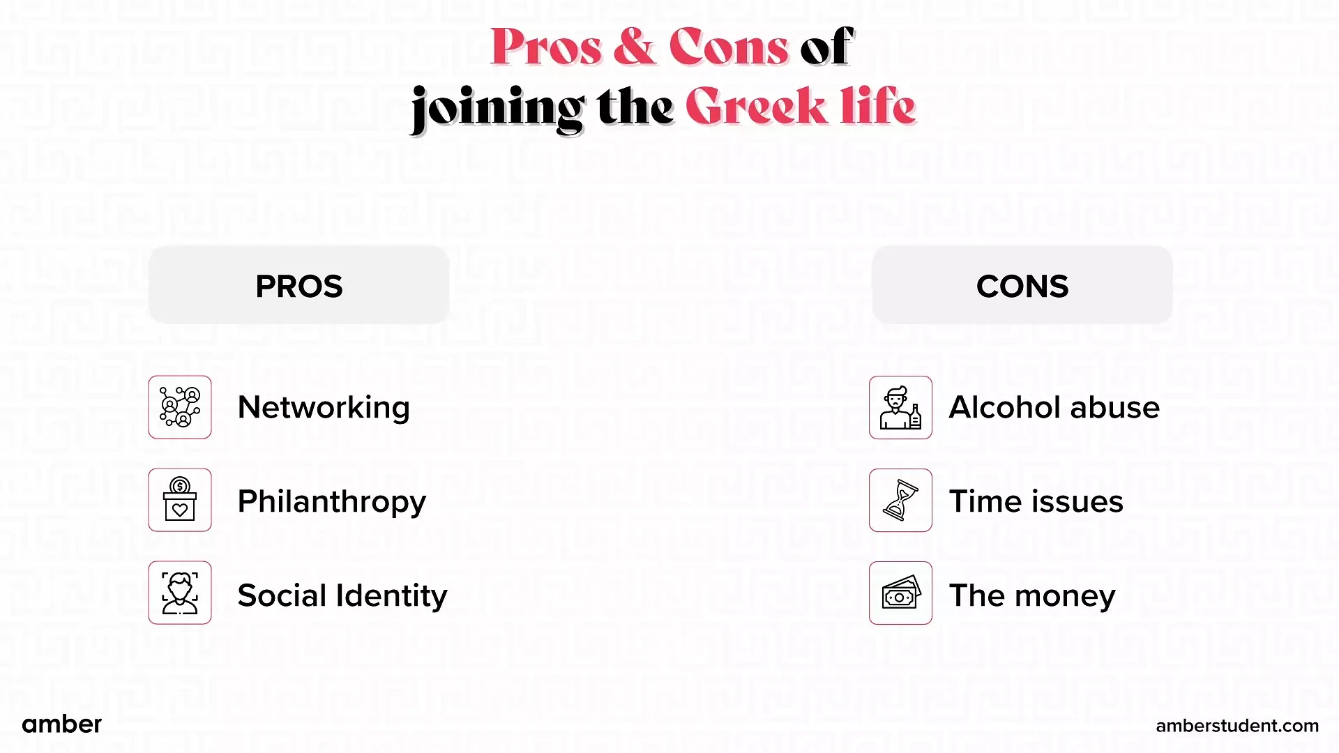 pros and cons of Greek life