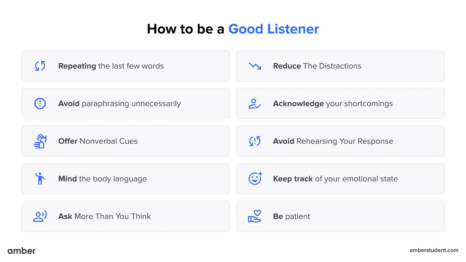 How to be a good listener