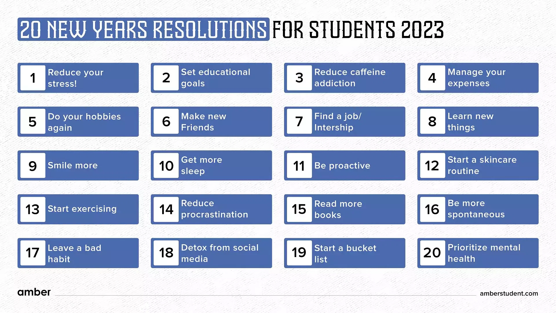 best new years resolutions for students